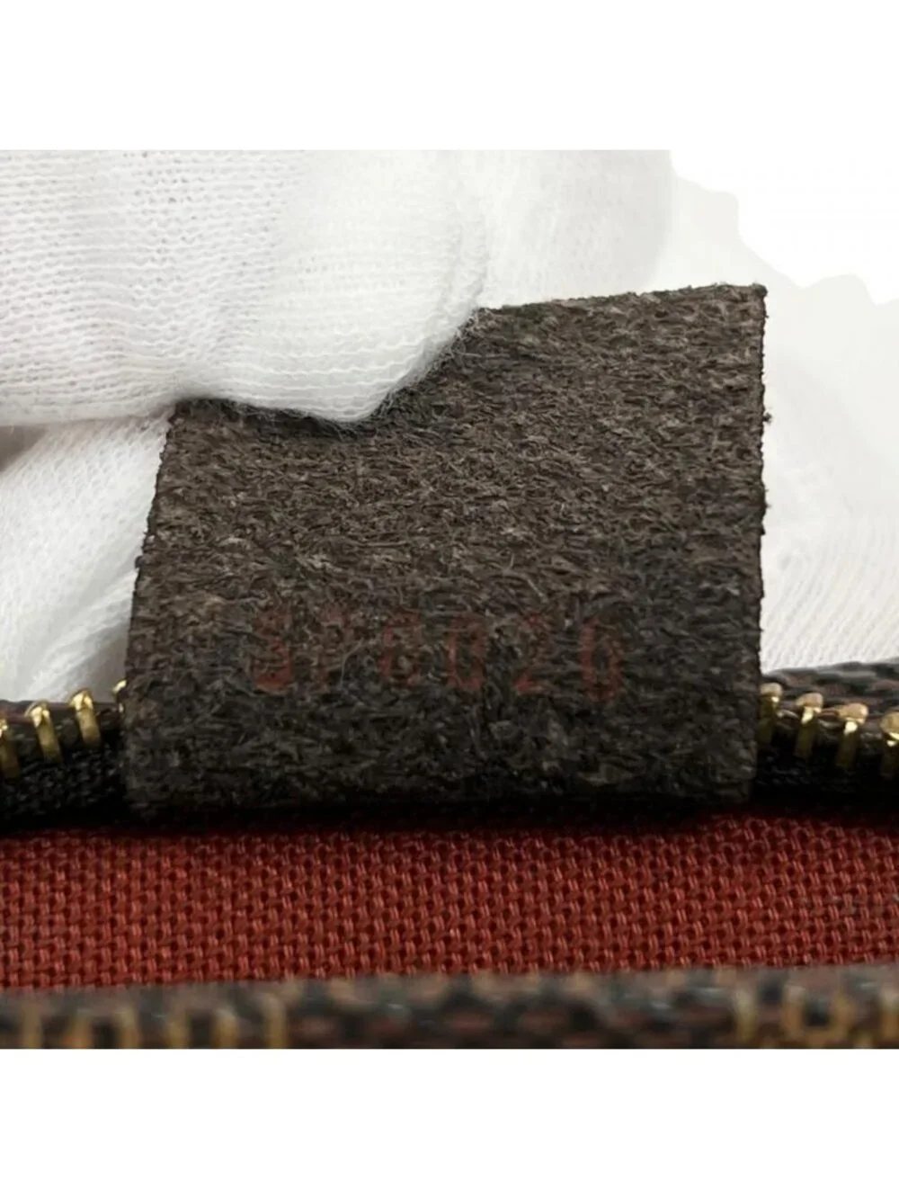 Louis Vuitton Handbag Trousse Makeup Pouch Damier Canvas Brown Gold